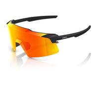 100% Aerocraft Sunglasses - HiPER Lens - Soft Tact Black / HiPER Red Multilayer