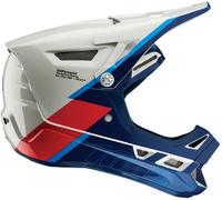 100% Aircraft Composite Trigger Downhill Helmet, white-red-blue, size XS for Men