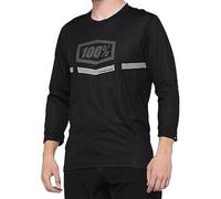 100% Airmatic 3/4 Sleeve Jerseys Lg Black 40018-00002