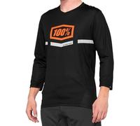100% Airmatic 3/4 Sleeve MTB Cycling Jersey Black/Orange