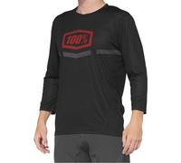 100% Airmatic 3/4 Sleeve MTB Cycling Jersey Black/Red