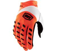 100% Airmatic Bicycle Gloves, white-orange, size XL for Men