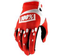 100% Airmatic Hexa Motocross Gloves, white-red, size 2XL for Men