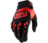 100% Airmatic Hexa Youth Motocross Gloves, black/red, size S