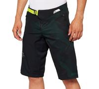 100% Airmatic LE Bicycle Shorts, black/green, size 32