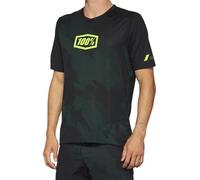 100% Airmatic LE Short Sleeve Bicycle Jersey, black-green, size S