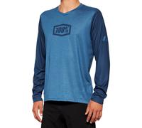 100% Airmatic Longsleeve Bicycle Jersey, blue, size S