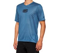 100% Airmatic Mesh Short Sleeve Bicycle Jersey, blue, size S