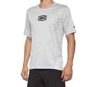 100% Airmatic Mesh Short Sleeve Bicycle Jersey, grey, size M