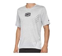 100% Airmatic Mesh Short Sleeve Bicycle Jersey, grey, size S