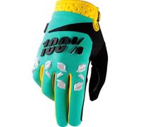 100% Airmatic Motocross Gloves, green/turquoise, size 2XL