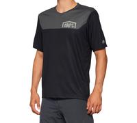 100% Airmatic Short Sleeve Bicycle Jersey, black/grey, size S