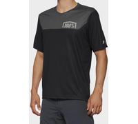 100% Airmatic Short Sleeve Bicycle Jersey, black-grey, size L