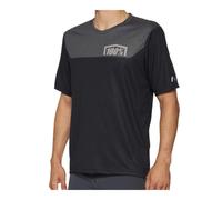 100% Airmatic Short Sleeve Bicycle Jersey, black-grey, size S