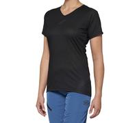 100% Airmatic Black Ladies Short Sleeve Bicycle Jersey, black, size XL for Women