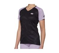100% Airmatic Black Ladies Short Sleeve Bicycle Jersey, black, size S for Women