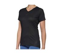 100% Airmatic Black Ladies Short Sleeve Bicycle Jersey, black, size S for Women