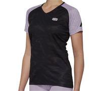 100% Airmatic Short Sleeves Ladies Bicycle Cycle Bike Jersey Black / Lavender