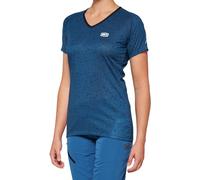 100% Airmatic Slate Blue Ladies Short Sleeve Bicycle Jersey, blue, size XL for Women