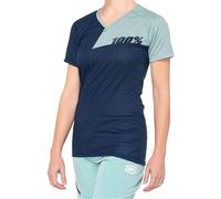 100% Airmatic Womens Short Sleeve Jersey Navy/Seafoam