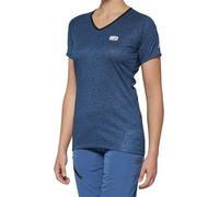 100% Airmatic Slate Blue Ladies Short Sleeve Bicycle Jersey, blue, size XL for Women