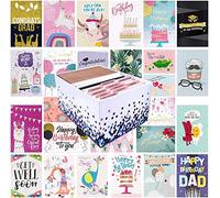 100 All Occasion Greeting Cards- 100 Eye Catching Designs with Organizer Box- Friendship/Anniversary Cards, BFF Cards, Thanks Cards, Wedding Cards & More- 4 x 6 with 100 Envelopes