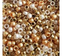 100 All That Glitters Pony Bead Mix 9mm x 6mm