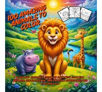 100 Amazing Animals to Color: A Fun and Adorable Coloring Book with Cute Wild Animals, Jungle Scenes, and Creative Adventures for Kids Ages 4-8