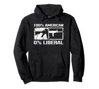 100% American 0% Liberal AR15 Rifle 2nd Amendment Funny Gun Pullover Hoodie