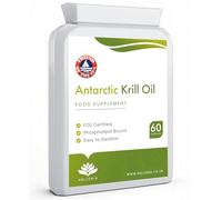100% Antarctic Krill Oil Capsules 500mg | Natural Source of Astaxanthin & DHA | 1 Month Supply | Krill Oil with Powerful Antioxidant Astaxanthin and Phospholipids | 60 softgels Made for Hellenia