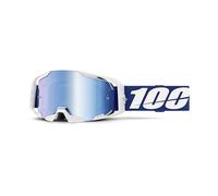 100% ARmatic Motocross Goggles, white-blue for Men