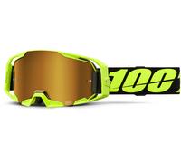 100% ARmatic Motocross Goggles, black-yellow for Men