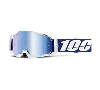 100% ARmatic Motocross Goggles, white-blue for Men