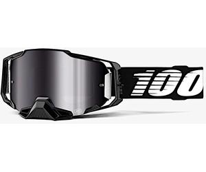 100% Armega Essential Chrome Motocross Goggles, black-white for Men