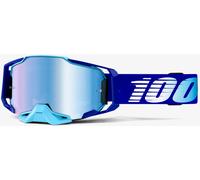 100% Armega Essential Chrome Motocross Goggles, blue