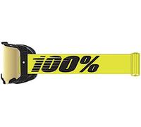 100% Armega Essential Chrome Motocross Goggles, neon yellow