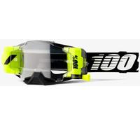 100% Armega Forecast Roll-Off Motocross Goggles, black-white for Men