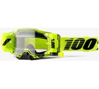 100% Armega Forecast Roll-Off Motocross Goggles, yellow/black, One size