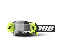 100% Armega ForeCast Roll Off MX Goggles Clear Lens Black Black