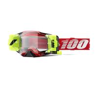 100% Armega ForeCast Roll Off MX Goggles Clear Lens Red Red