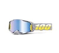 100% ARMEGA Goggle Motocross & Mountain Biking Goggles with Ultra HD Lens & Nose Guard (Complex - Mirror Blue Lens)