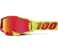 100% Armega HiPER Solaris Motocross Goggles, yellow/red