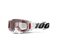 100% Armega Essential Motocross Goggles, black-white