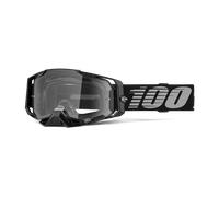100% Armega Essential Motocross Goggles, black-white for Men