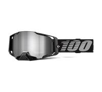 100% Armega MX Goggles - Mirror Lens Black Black