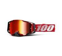 100% Armega MX Goggles - Mirror Lens Red Red