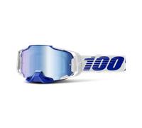 100% Armega MX Goggles Mirror Silver Lens Blue Blue