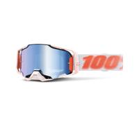 100% Armega MX Goggles Mirror Silver Lens Tubular Tubular