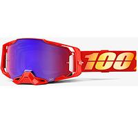 100% Armega Nuketown Motocross Goggles, red/yellow