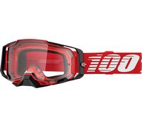 100% Armega Red Clear Motocross Goggles for Men